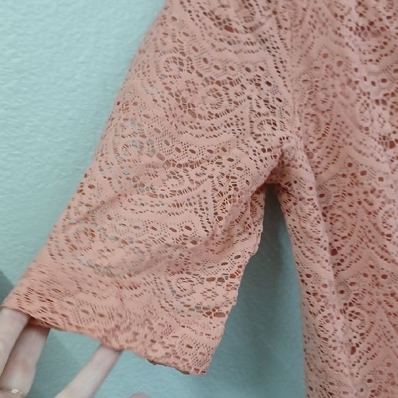 Apt. 9 Coral Lace Midi Dress - Picture 3 of 6